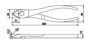 Kusaçka 200mm (iki komponentli)