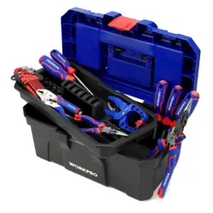 WORKPRO Alətlər üçün qutu, qara/göy/qırmızı