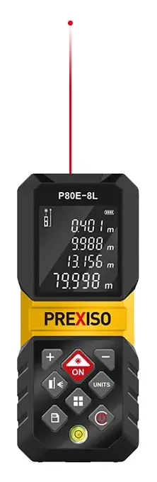 Prexiso P80E-8L 80m 265ft şarj edilə bilən lazer məsafə ölçən