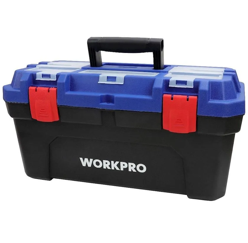 WORKPRO alətlər üçün qutu, qara/göy/qırmızı