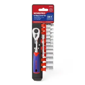 WORKPRO şalbanbaşı dəsti 1/4″, 4-13 mm, 14 əd