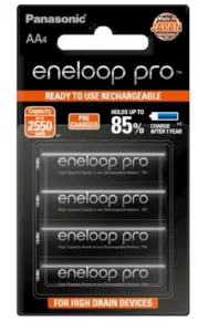 Batareya dəsti Panasonic Eneloop Pro AA (BK-3HCCE/4BN), 4 əd